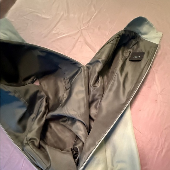 Akris Cotton/Silk Blend Olive Green V neck Shift Dress Size 10 MSRP $2960 - Picture 7 of 16